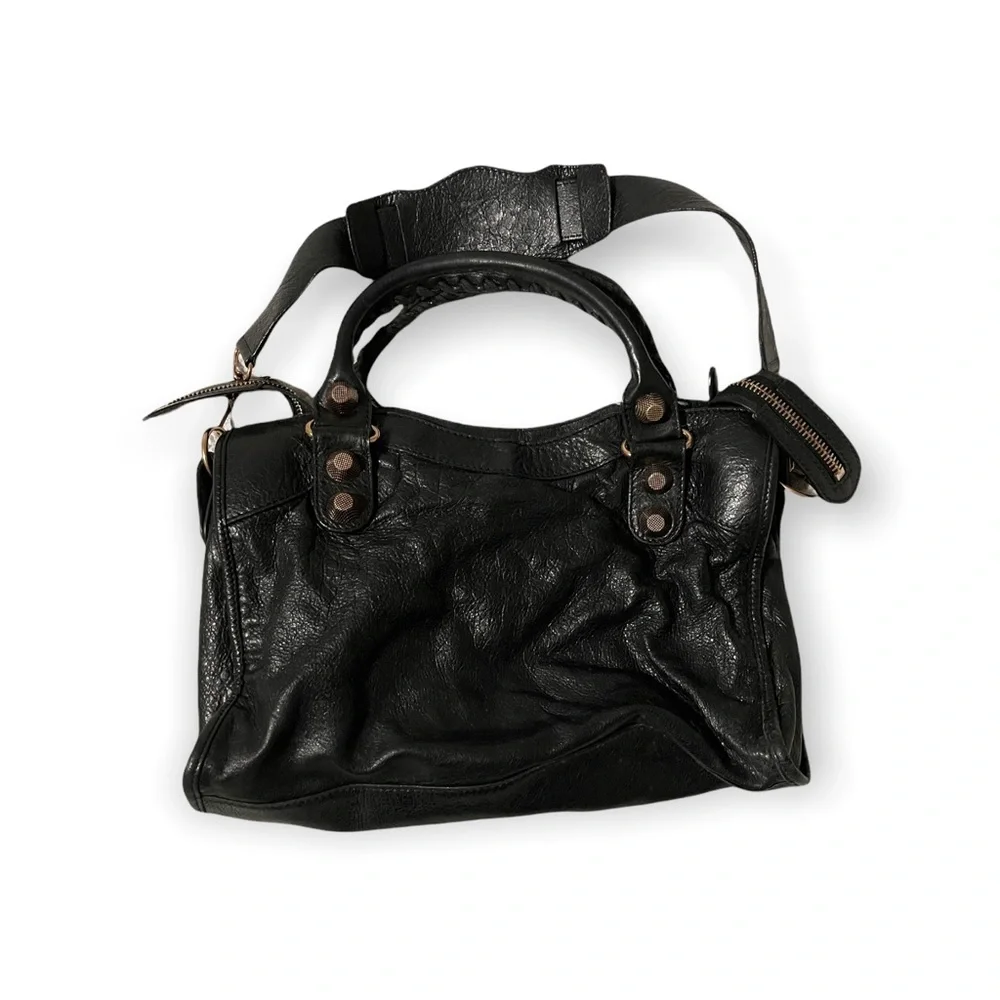 Balenciaga Black Leather Satchel - Picture 2 of 11